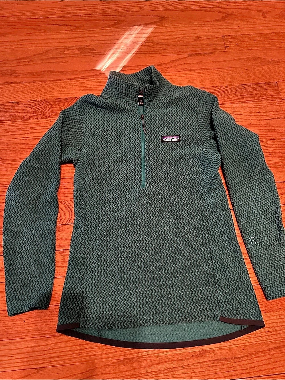 Patagonia Women's R1 Air Zip-Neck Green Fleece Pullover XS